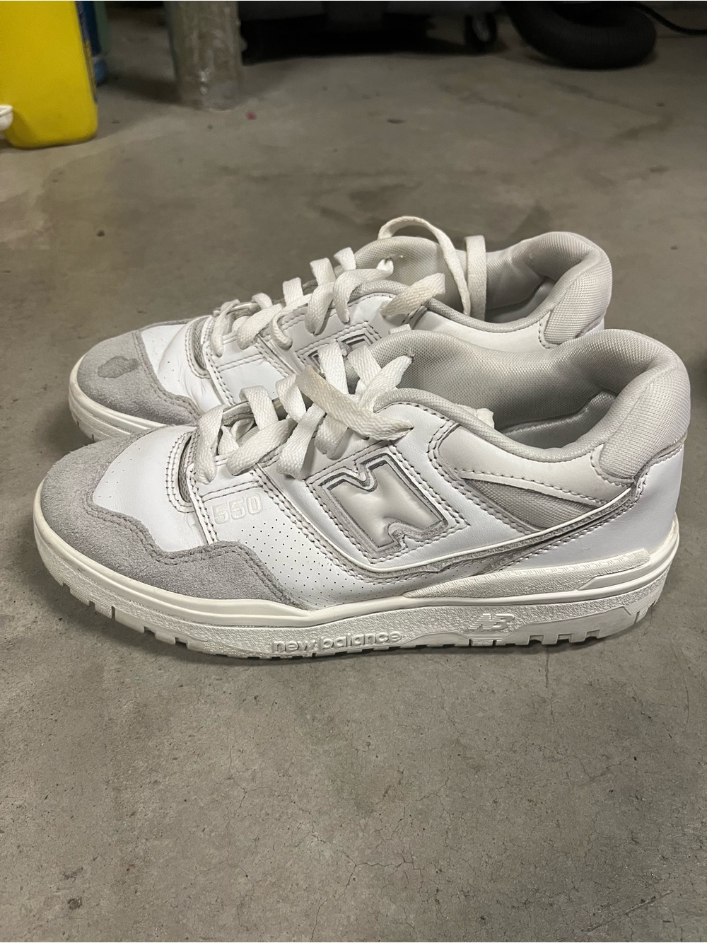 New Balance White Gray Low-Top Sneakers